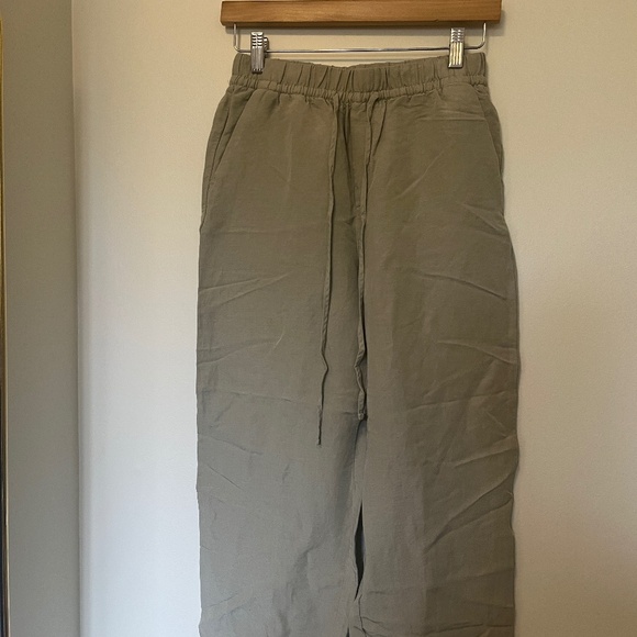 H&M linen blend barrel pants - Picture 1 of 2